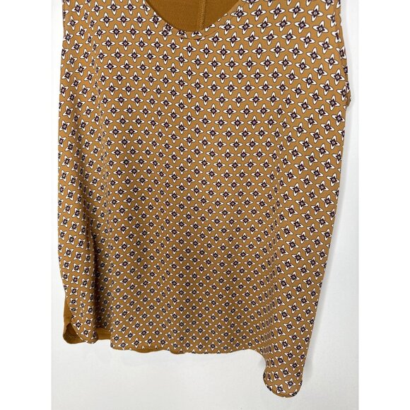 Loft Yellow Print Tank Top Sleeveless Women’s Large Scoop Neck Summer Casual - Picture 9 of 11